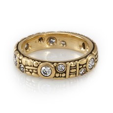 Alex Sepkus R-154D — 18k gold and diamond band (4.5mm wide)