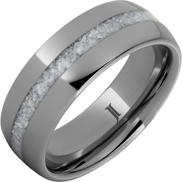 Jewelry Innovations Mack The Ring – Rugged Tungsten™ Shark Tooth Inlay Ring at Màti Jewelers Albuquerque