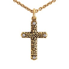 Alex Sepkus M-1D — 18k gold and diamond "Cross" pendant
