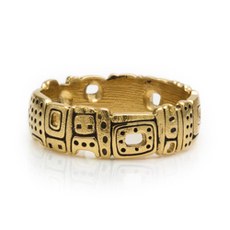 Alex Sepkus R-144A — 18k gold "Old Path" band (6.5mm wide) size 9-13 any size larger, please call