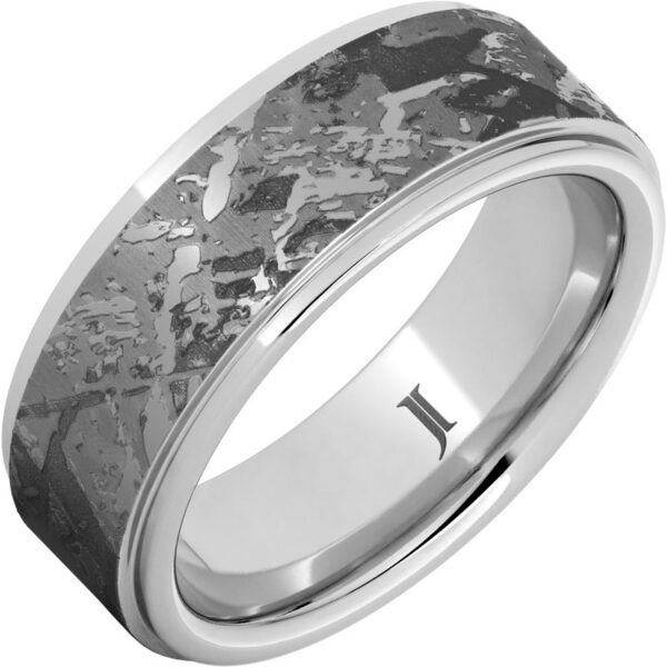 Jewelry Innovations Kuiper – Serinium® Meteorite Pattern Engraved Ring at Màti Jewelers Albuquerque