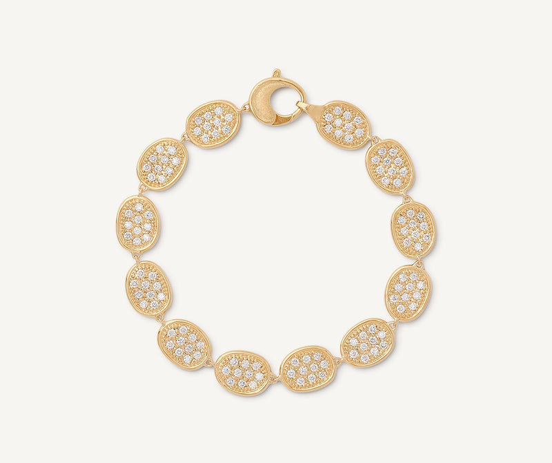 Marco Bicego 18K Yellow Gold Diamond Petal Bracelet, 7.25" at Màti Jewelers Albuquerque