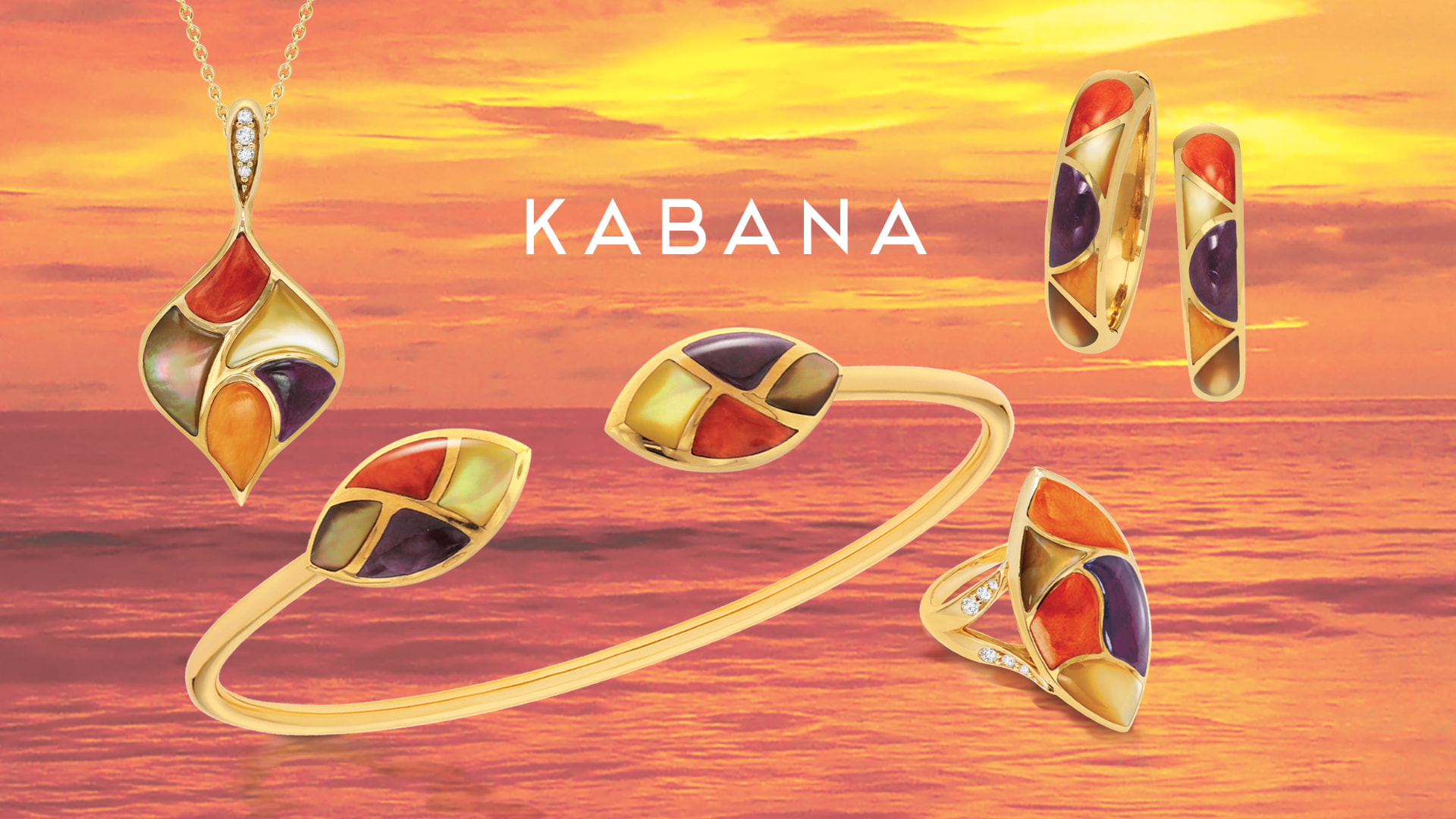 Kabana Riviera collection jewelry and Kabana logo