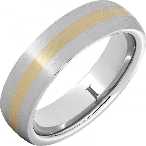 Jewelry Innovations Serinium® Ring with 14K Gold Inlay and Satin Finish at Màti Jewelers Albuquerque