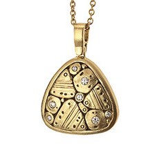 Alex Sepkus M-85D — 18k gold and diamond "Triangle" pendant (19x18mm without bail)