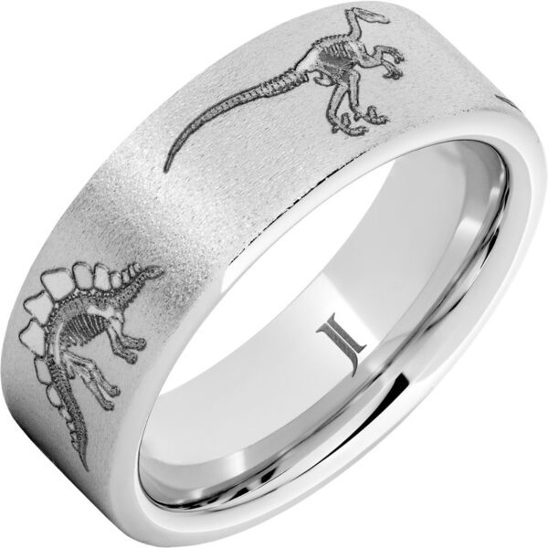 Jewelry Innovations Serinium® Dinosaur Fossil Skeleton Engraved Ring at Màti Jewelers Albuquerque