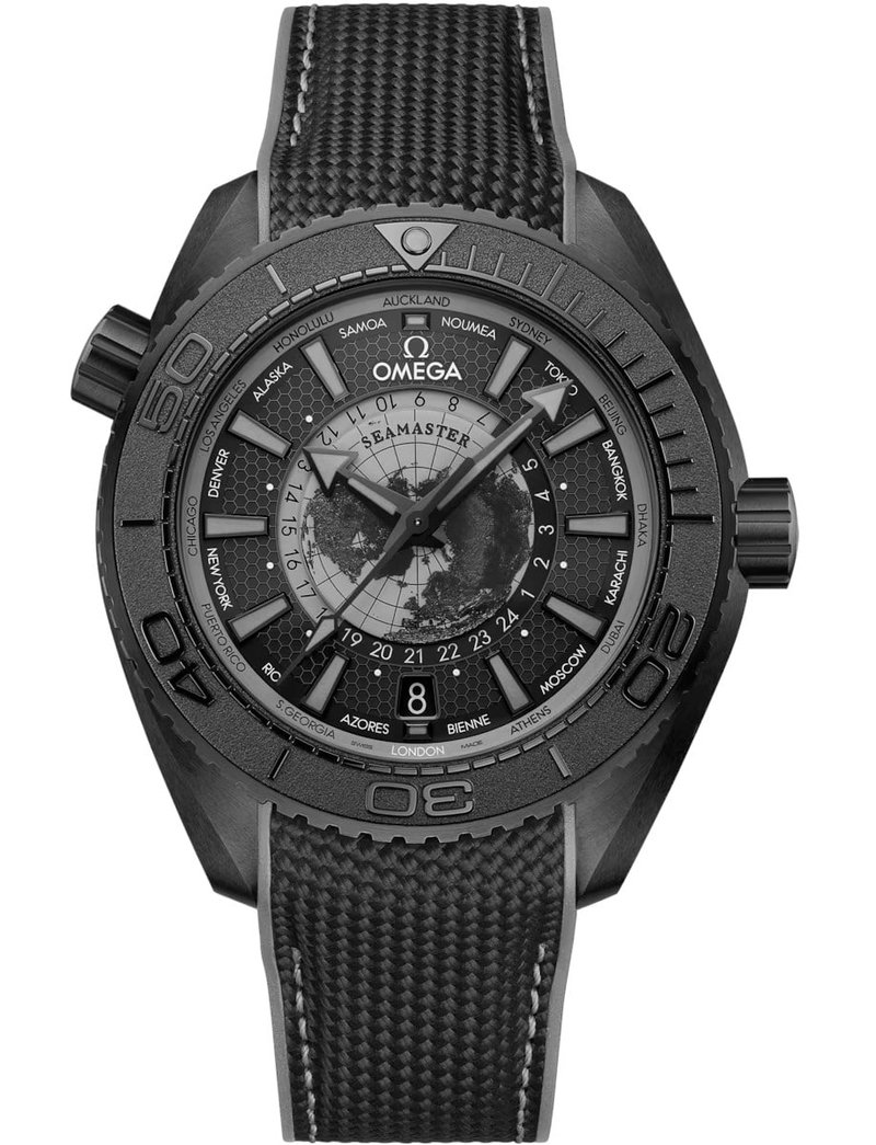 Omega Seamaster Planet Ocean 600M GMT Worldtimer 215.92.46.22.01.007 watch at Màti Jewelers Albuquerque