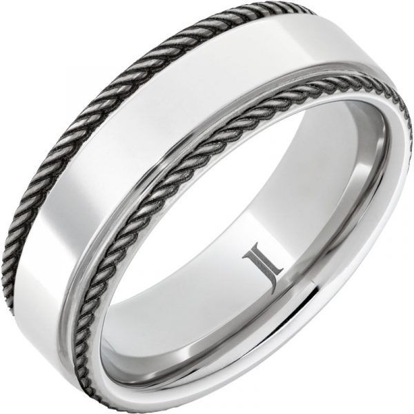 Jewelry Innovations Serinium®Ring with Rope Edge Carving at Màti Jewelers Albuquerque