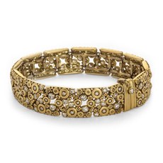 Alex Sepkus B-37D — 18k gold and diamond "Lace" flexible bracelet (13.5mm wide)