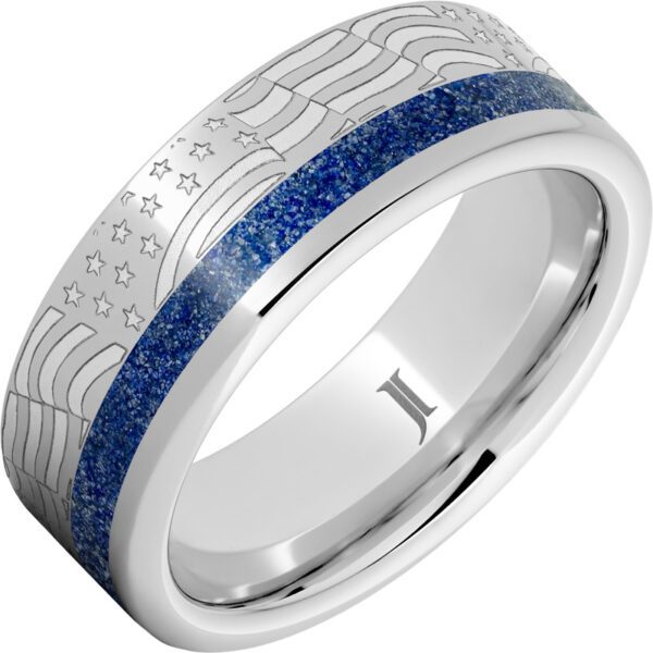 Old Glory – Lapis Inlay Serinium® Ring, style RMSA007911