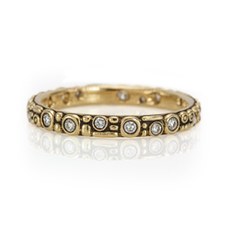 Alex Sepkus R-117 — 18k gold and diamond band (2.5mm wide)