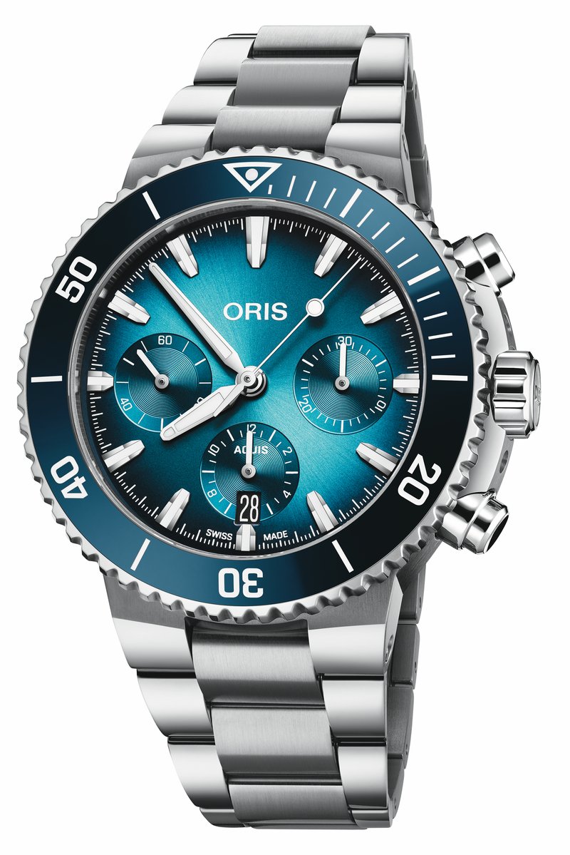 Oris Aquis Chronograph 01 771 7793 4155-07 8 23 01PEB watch at Màti Jewelers Albuquerque