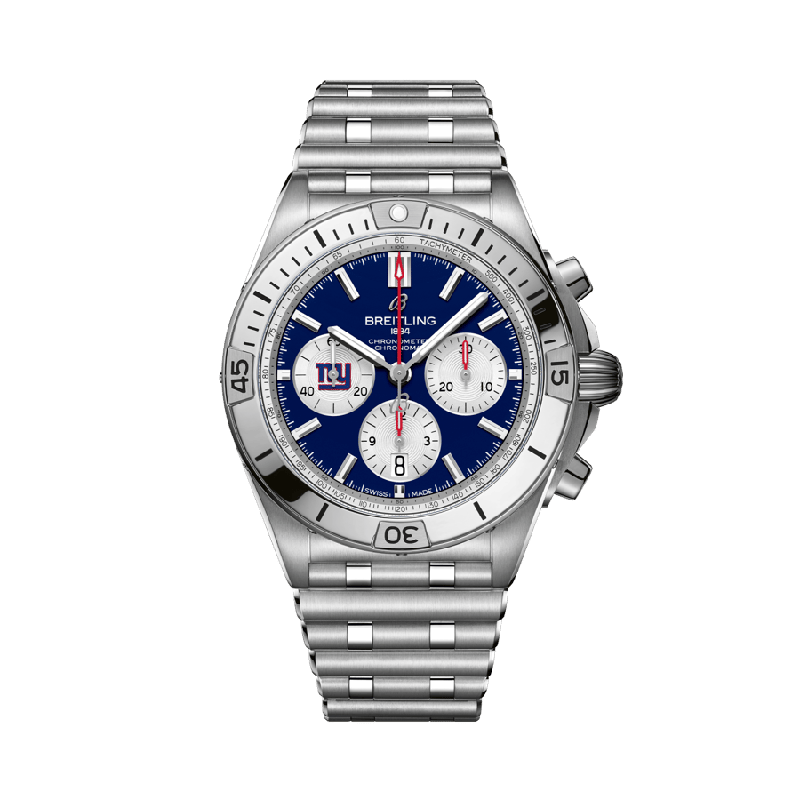 Chronomat B01 42 NFL New York Giants Edition at Màti Jewelers Albuquerque