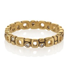 Alex Sepkus R-119 — 18k gold and diamond "Micro Windows" band (3mm wide)