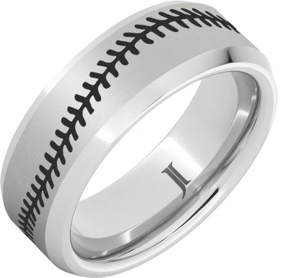 Jewelry Innovations National Pastime Collection™ Serinium® Beveled Baseball Ring at Màti Jewelers Albuquerque