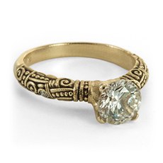 Alex Sepkus R-56 — 18k gold and diamond ring (round center stone 6.5-7.5mm)