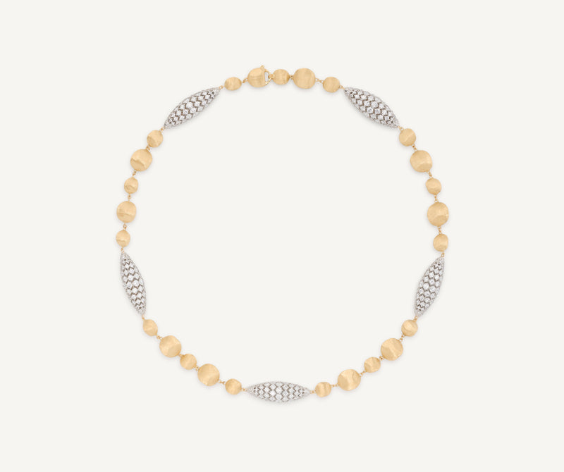 Marco Bicego 18K Yellow Gold Diamond Pignet Necklace, 17.5" at Màti Jewelers Albuquerque