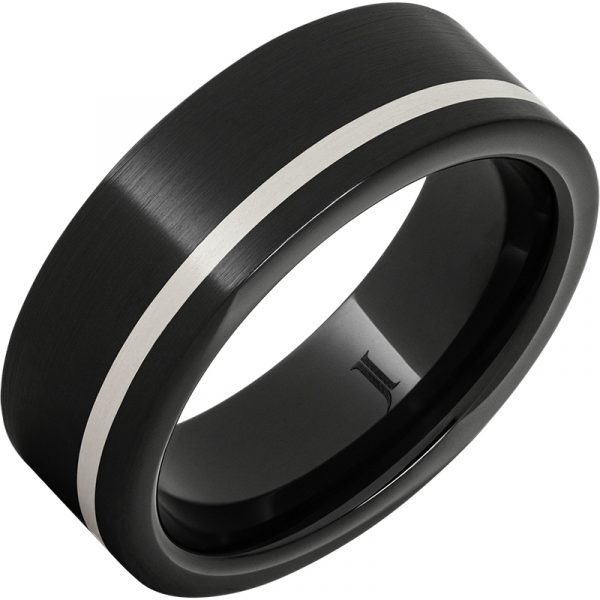Jewelry Innovations Black Diamond Ceramic™ Ring with Sterling Silver Inlay at Màti Jewelers Albuquerque