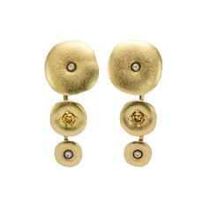 Alex Sepkus E-95DC — 18k gold, diamond and natural color diamond " Orchard" earrings