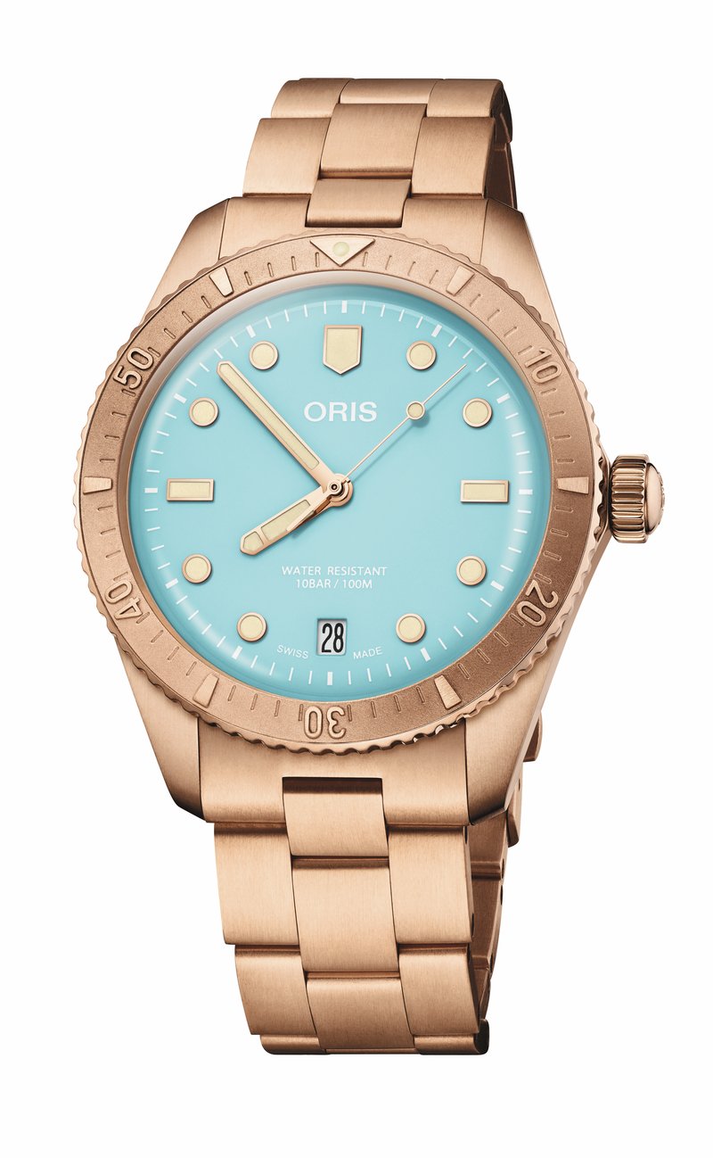 Oris Divers Sixty-Five Cotton Candy 01 733 7771 3155-07 8 19 15 watch at Màti Jewelers Albuquerque