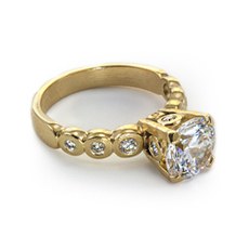 Alex Sepkus R-165 — 18k gold and diamond ring (round center stone 6.5-8.5mm)