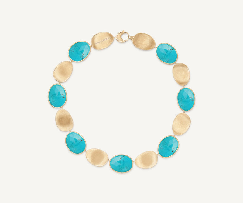 Marco Bicego 18K Yellow Gold Turquoise Necklace, 17.75" at Màti Jewelers Albuquerque