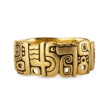 Alex Sepkus R-123A — 18k gold "Numbers" ring (10mm wide)