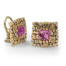 Alex Sepkus E-110M — 18k gold and diamond "Little Creatures" earrings (6x6mm)