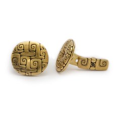 Alex Sepkus C-18 — 18k gold and black diamond "J's Garden" cufflinks (17x16mm)